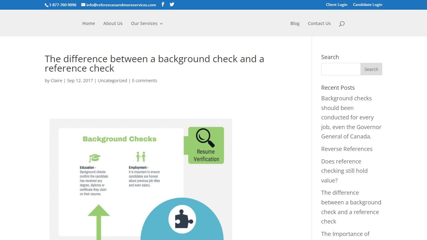 The difference between a background check and a reference check